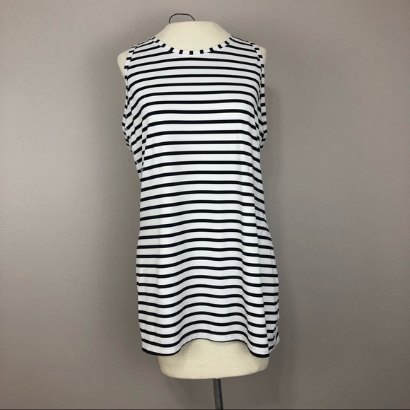 Athleta Tops - Athleta Small Black white striped racerback top